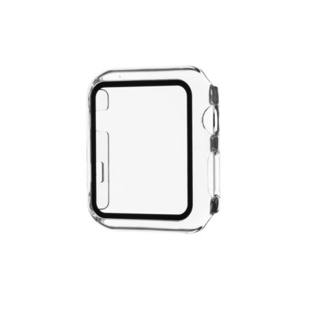 FIXED védőtok edzett üveggel Apple Watch 40mm órához, átlátszó