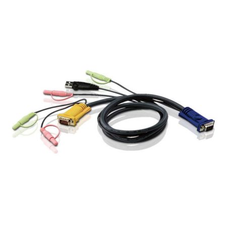 ATEN USB KVM Cable with 3 in 1 SPHD and Audio 1,8m Black