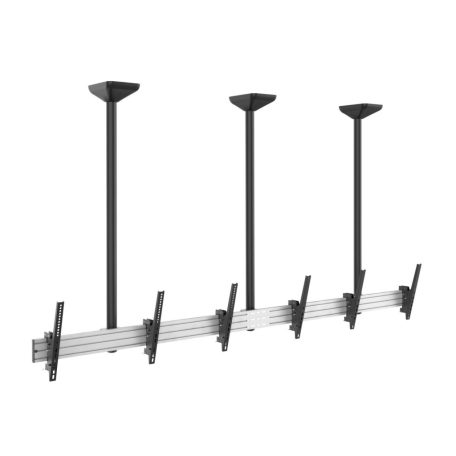 EQuip 45"-50" Triple Screen Ceiling Mount Black