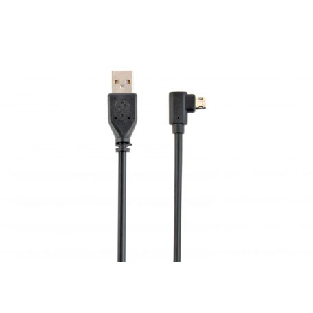 Gembird CC-USB2-AMMDM90-6 Double-sided angled Micro-USB to USB2.0 AM cable 1,8m Black