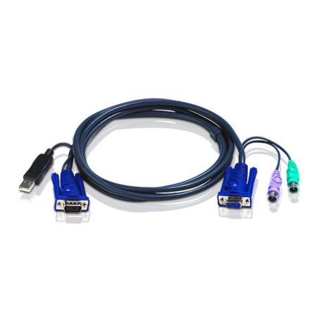 ATEN 2L-5502UP 1,8m USB KVM Cable with built-in PS2 to USB Converter