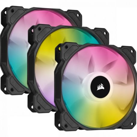 Corsair iCUE SP120 RGB ELITE Performance 120mm PWM Fan Triple Pack with Lighting Node CORE