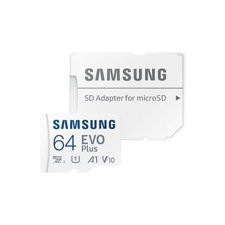 Samsung 64GB microSDXC EVO Plus Class10 U1 A1 V10 + adapterrel