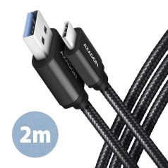   AXAGON BUCM3-AM20AB Speed USB-C > USB-A 3.2 Gen 1 Cable 2m Black