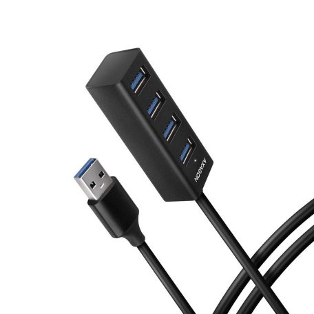 AXAGON HUE-M1AL SuperSpeed USB-A Mini Hub 4-Portos USB3.2 HUB Metal black