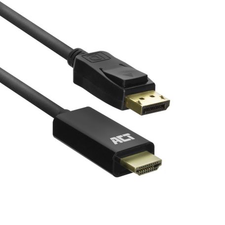 ACT AC7550 DisplayPort to HDMI adapter cable 1,8m Black