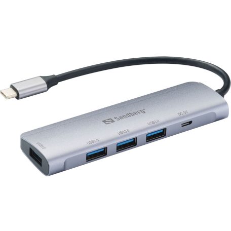 Sandberg USB-C to 4 x USB 3.0 Hub Saver Silver