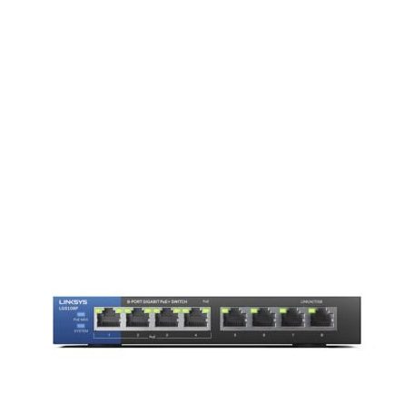 Linksys LGS108P 8-Port Business Desktop Gigabit PoE+ Switch