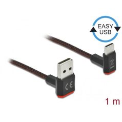   DeLock EASY-USB 2.0 Cable Type-A male to USB Type-C male angled up/down 1m Black