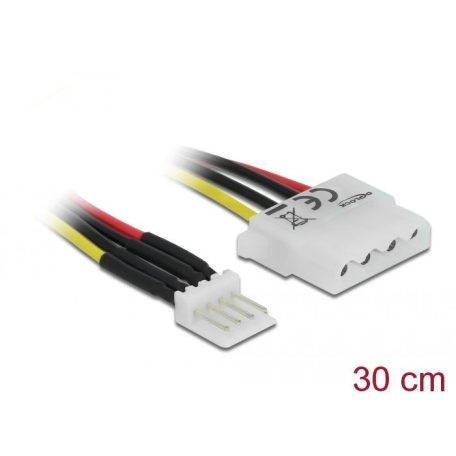 DeLock Power Floppy 4 pin male > Molex 4 pin female 30cm Cable