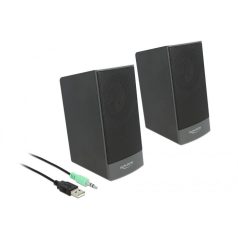   DeLock Stereo 2.0 PC Speaker with 3.5 mm stereo jack male and USB powered Black