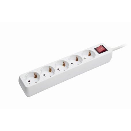 Gembird Power Cube surge protector 5 sockets 1,8m White