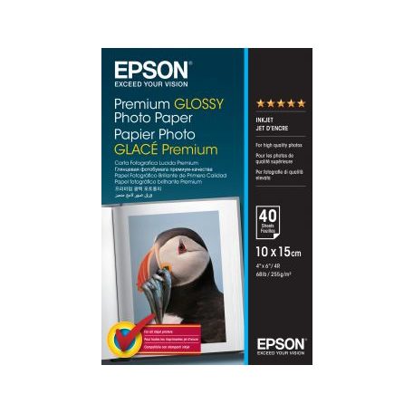 Epson Premium 255g 10x15cm 40db Fényes Fotópapír