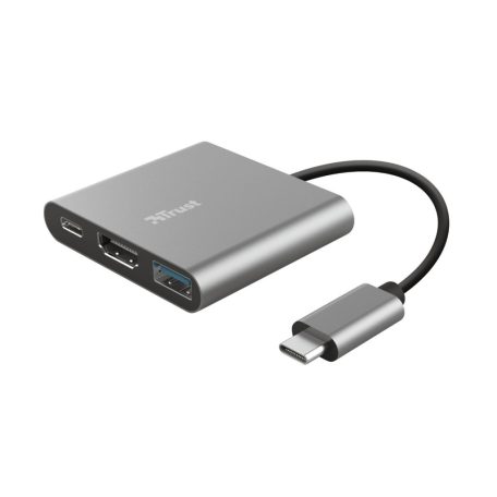 Trust Dalyx 3in1 Multiport USB-C Adapter Silver