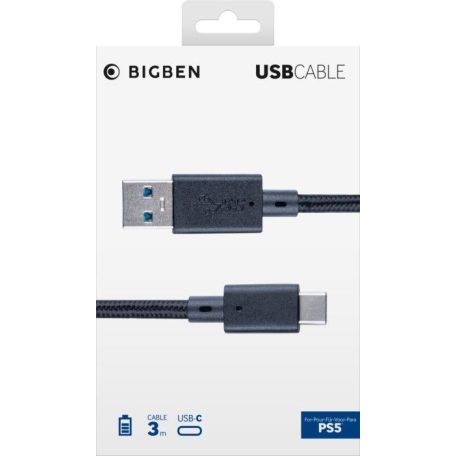 Bigben Interactive PS5 USB-C Charging and Data Cable 3m Black