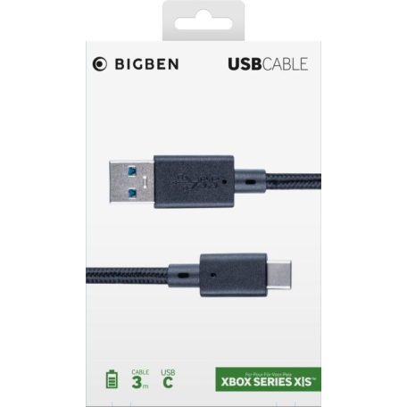 Bigben Interactive XBOX Series X USB-C Charging and Data Cable 3m Black