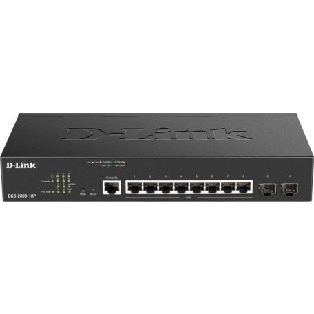 D-Link DGS-2000-10P Desktop Gigabit Managed PoE+ Switch