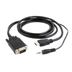   Gembird A-HDMI-VGA-03-6 HDMI to VGA and audio adapter cable single port 1,8m Black