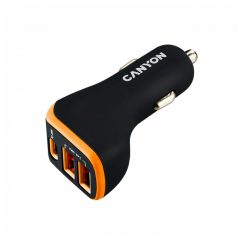 Canyon CNE-CCA08BO Triple USB Car Charger 18W Black/Orange