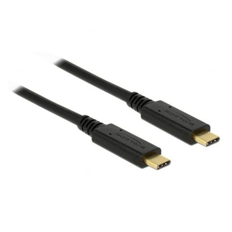 DeLock USB 2.0 cable Type-C to Type-C 4m PD 5 A E-Marker Black