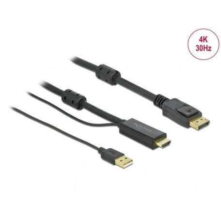 DeLock HDMI to DisplayPort 4K 30Hz 1m Cable Black