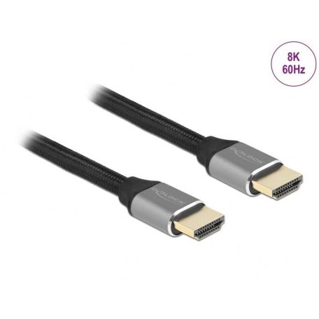 DeLock Ultra High Speed HDMI Cable 48 Gbps 8K 60 Hz 0.5m Grey Certified