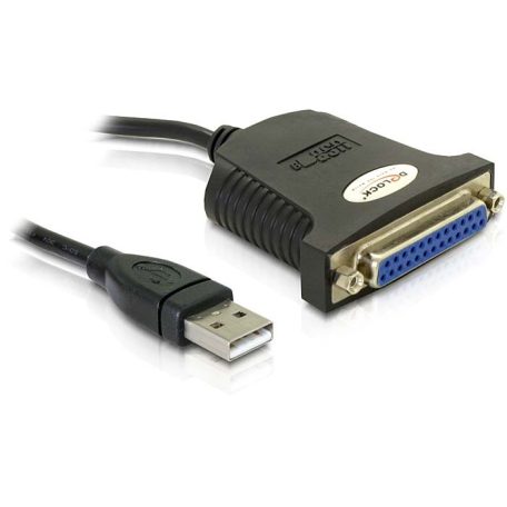 DeLock USB 1.1 to Parallel Adapter Cable 0,8m Black