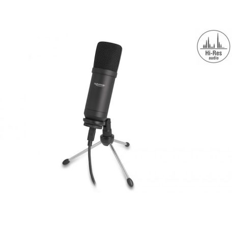 DeLock Professional USB Condenser Microphone Black