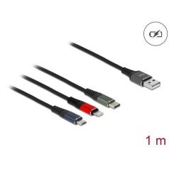   DeLock USB Charging Cable 3 in 1 for Lightning/Micro USB/USB Type-C 1m 3-coloured