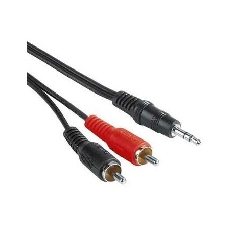 Hama ST ECO 3,5MM JACK-2RCA összekötőkábel 5m Black