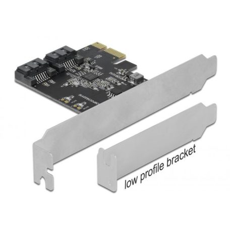 DeLock 2 port SATA PCI Express Card - Low Profile Form Factor