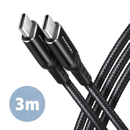 AXAGON BUCM-CM30AB HQ USB-C <> USB-C Cable 3m Black