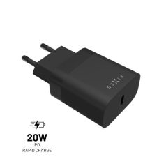 FIXED USB-C Travel Charger 20W, Fekete