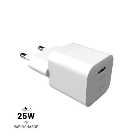 FIXED Mini USB-C Travel Charger 25W, Fehér