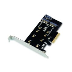   Conceptronic  EMRICK04B 2-in-1 M.2 PCIe Card, M.2 SATA x 1, M.2 NVMe x 1