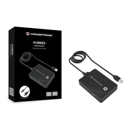 Conceptronic  4-Port USB 3.0/2.0 HUB Black