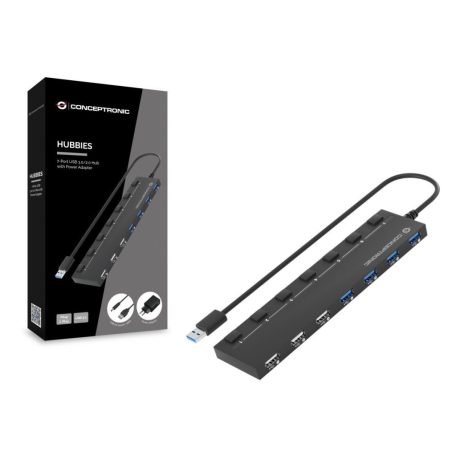 Conceptronic  7-Port USB 3.0/2.0 HUB Black