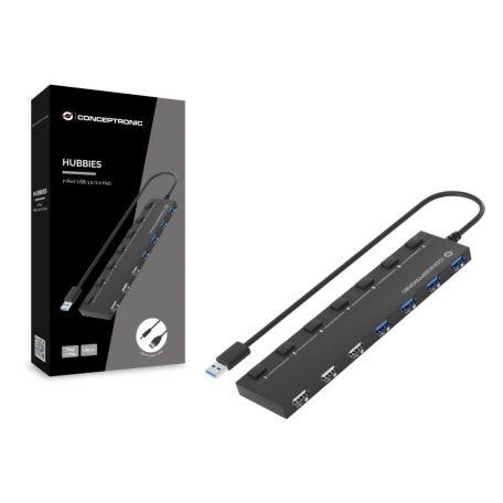 Conceptronic  7-Port USB 3.0/2.0 HUB Black