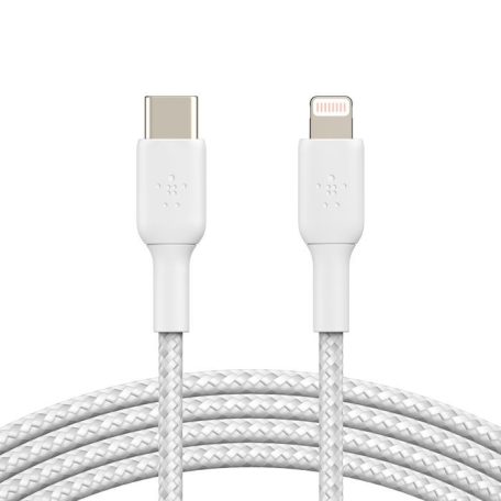 Belkin BoostCharge Braided USB-C to Lightning Cable 1m White