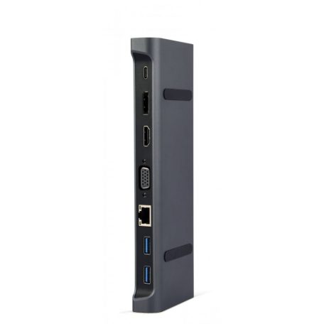 Gembird A-CM-COMBO9-02 USB Type-C 9-in-1 Multi-Port Adapter Space Grey