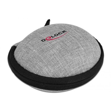 DeLock Headphone protection bag for in-ear headphones Grey