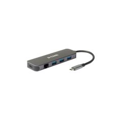   D-Link DUB-2334 USB-C Mini Docking Station with 3xUSB 3.0, USB-C/PD 3.0 and Gigabit Ethernet