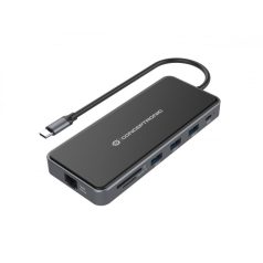   Conceptronic  DONN15G 12-in-1 USB 3.2 Gen 1 Docking Station Grey