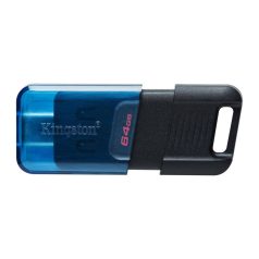   Kingston 64GB DataTraveler 80 M USB-C Gen 1 USB3.2 Black/Blue