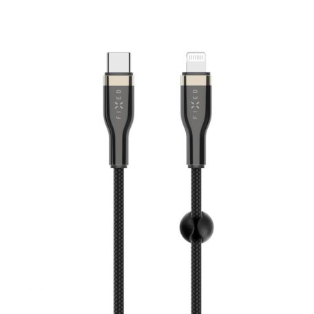 FIXED Braided Cable USB-C/Lightning, 0,5m, black