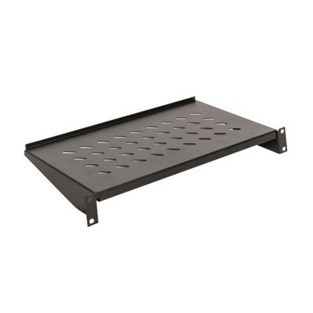 Legrand Rackszekrény Polc - 2U-19", 2 ponton rögzített csavarral, fix, 550mm, Max: 50kg, Black