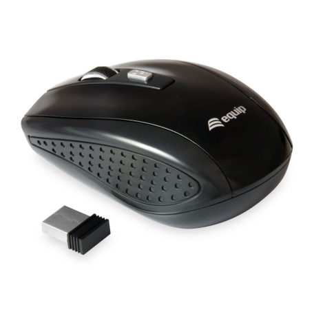 EQuip Optical Wireless 4-Button Travel Mouse Black