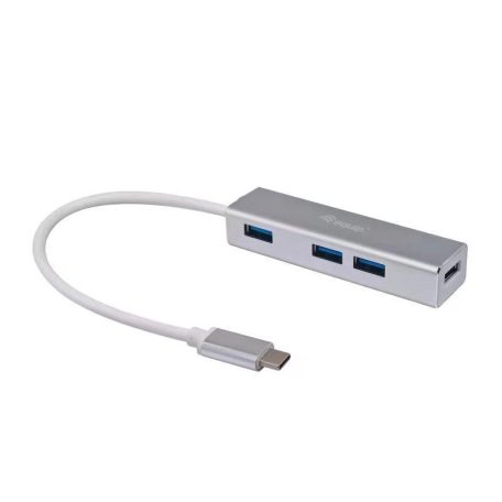 EQuip USB-C to 4-port USB 3.2 Gen 1 Hubs Silver