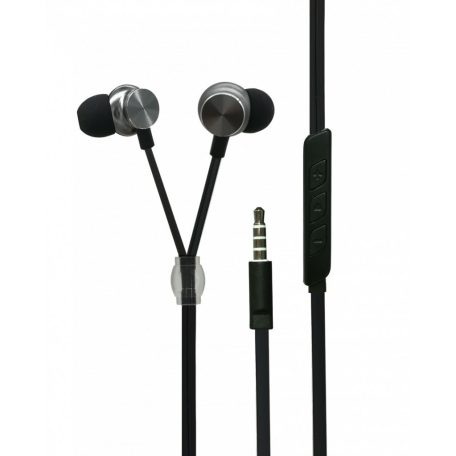 2GO Luxury Zipper-Style In-Ear Stereo Headset Antracit Black