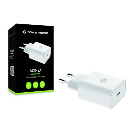 Conceptronic  ALTHEA07W 1-Port 20W USB-C PD Charger Adapter White